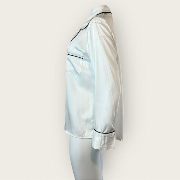NWT | Ettitude | Sateen Long Sleeve PJ Shirt | Cloud | Large - Picture 3 of 16